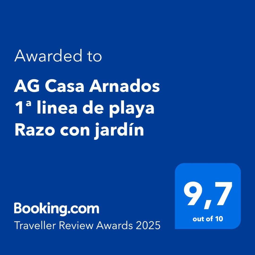 Ag Casa Arnados 1ª Linea De Playa Razo Con Jardi Apartment Luaran gambar